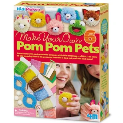 Imagen de 4M 404760 KidzMaker Make Poms, Multi Colour