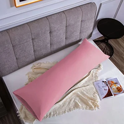 Imagen de Funda de Almohada 100% Microfibra 50 x 150 cm,Fundas Extra Suave Hipoalergénicas Transpirable Rosa Oscuro
