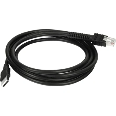 Imagen de Zebra CBA U46 S07ZAR Accesorio para lector de código barras códigos (Negro, USB A, 2 m, LI36X8)