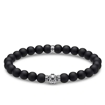Imagen de THOMAS SABO Pulsera Adorno Negro Plata de Ley 925 A1942 704 11 L17, 17 cm
