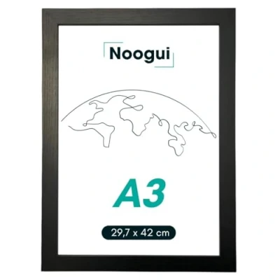 Imagen de Marco A3 Madera para Fotos DIN Tamaño 30x42 cm Color Negro Ideal y Certificados (Negro, (30x42 cm))