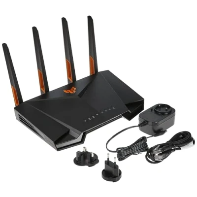 Imagen de ASUS TUF Gaming AX4200 Router WiFi 6 de Doble Banda con Anclaje móvil (reemplazo enrutadores 4G 5G) Puerto 2.5 Gbps, Modo Juego móvil, Seguridad Internet Gratuita, Malla AI, Acelerador