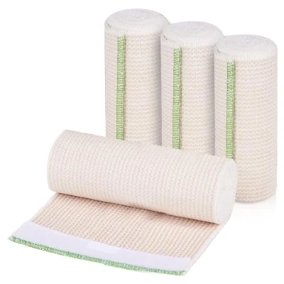 Imagen de Vendaje de compresión, 15 cm x 4,5 m, cierre automático, vendas elásticas reutilizables para brazos, piernas y pecho, paquete 4