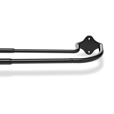 Imagen de Amazon Basics Barra de doble cortina opaca para oscurecer la habitación 71 a 122 cm, negro