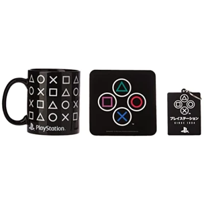 Imagen de Pyramid International GP85523 Playstation (Onyx) Juego de Taza, Posavasos y Llavero, Mezclado