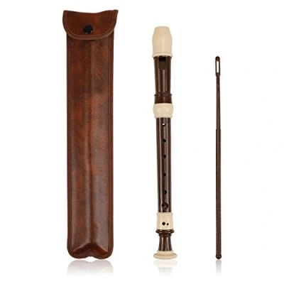 Imagen de Descant Soprano Recorder Flauta Dulce 8 Orificios C Clave Barroco para Niños con Instrucciones de la Tabla Digitación
