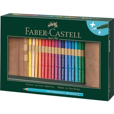 Imagen de Faber Castell Alberto Durero Lápices de acuarela, color carbón 30 Stifte inklusive Stifterolle &amp; Wassertankpinsel
