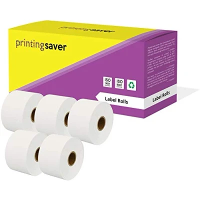 Imagen de Printing Saver 5x S0929100 51 x 89 mm Rollos de Etiquetas tarjetas identificación (300 por Rollo) compatibles para Dymo LabelWriter 320 330 4XL 400 450 Turbo/Twin Turbo/Duo &amp; Seiko SLP