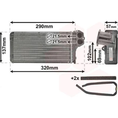 Imagen de VAN WEZEL *** IR PLUS 40006226 Radiador de Calefaccion con accesorios PEUGEOT: 307 Hatchback, SW, CC