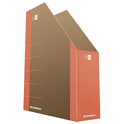 Imagen de DONAU Life Contenedor de cartón para documentos (tamaño A4, tamaño 80 mm), color naranja