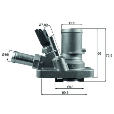 Imagen de MAHLE ORIGINAL TI 258 80 Termostato, refrigerante con junta FIAT: Panda III Hatchback