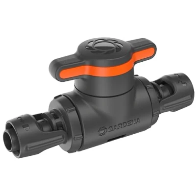 Imagen de Gardena sistema Micro Drip válvula reguladora y Cierre 13 mm (1/2 pulgadas): de tubo fácil regulación gradual del paso agua, accesorio para tubos distribución gotero (13207 20)