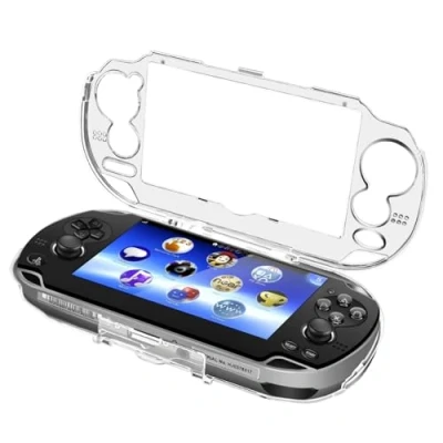 Imagen de TNP funda rígida transparente para PS Vita 1000 protectora Sony PSV 1000, PSVita PCH a presión con pantalla