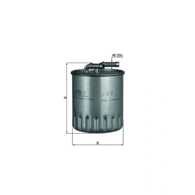 Imagen de MAHLE ORIGINAL KL 155/1 Filtro Combustible de tubería 8 8,0 MERCEDES BENZ: Clase E Berlina, ML, S Berlina