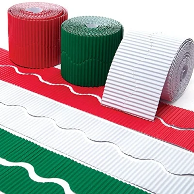 Imagen de Baker Ross FX325 Adhesivo Cenefa de Colores Navideños Paquete 3, Decoración para el Aula