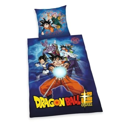 Imagen de Herding Juego de Cama Dragonball Super, Funda Almohada 70 x 90 cm con Cremallera y diseño Reversible, nórdica 140 200 cm, Cremallera, 100% algodón/Renforcé