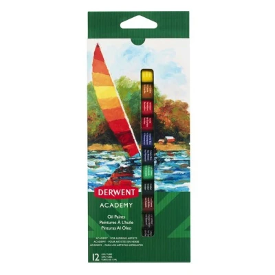Imagen de DERWENT 2302406 Pack de 12 tubos pintura óleo 12ml