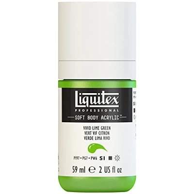 Imagen de Liquitex 1959740 Pintura acrílica profesional (cuerpo suave, consistencia cremosa, alta pigmentación, resistente a la luz y al envejecimiento, bote de 59 ml), color verde lima