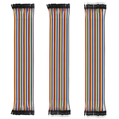 Imagen de AlmoCN Cable Dupont (120 unidades, 30 cm, 40 pines macho a hembra, macho, hembra cables de puente para Arduino