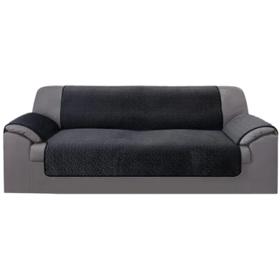 Imagen de GFD Cubre Sofa 4 Plazas 190 cm, Funda para Sofá Ajustable, Forros Sofás Antideslizante, Fundas Acolchado, Protector Duradero Perros Gatos Mascotas (4 plazas, Gris Oscuro)