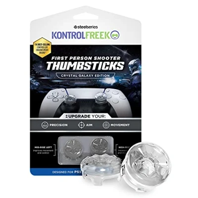 Imagen de KontrolFreek FPS Freek Galaxy Crystal para Playstation 4 (PS4) y 5 (PS5) Controlador Pulgares de Rendimiento 1 Tiro Alto, Medio Cristal