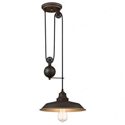 Imagen de Westinghouse aceitado 63632 Luminaria colgante de interior una lámpara, acabado en bronce frotado con aceite reflejos Techo 1 luz