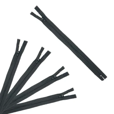 Imagen de Trimz Cremallera de 15 cm, Color Negro, con Dientes 4 mm x 5 Piezas, Poliéster,