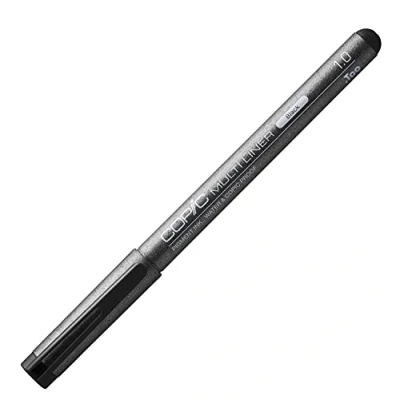 Imagen de COPIC Multiliner 1,0 mm, Negro, Rotulador Fino con Punta Fina y Tinta pigmentada Resistente al Agua