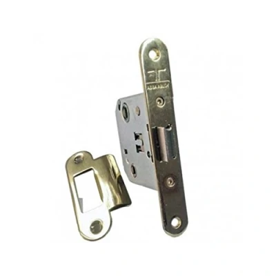 Imagen de Tesa Assa Abloy Cerradura de doble cerrojo para alto tráfico, 2004U, Frente Redondeado, Inoxidable