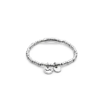 Imagen de UNO de 50 Pulsera Bañada en Plata Ley Charm la Suerte Joya Artesanal Hecho a mano España Talla M 17cm
