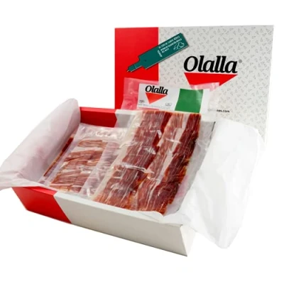 Imagen de Estuche Paleta de Jamon Cebo Campo Iberico 50% Raza Iberica 15 Sobres Loncheados 100 gr Cortado a Mano y Envasados al Vacio Embutidos Regalos Ibericos Bellota 1.5 kg