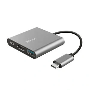 Imagen de Adaptador Hub 3 En 1 Trust Dalyx Usb c A c, 3.0, Hdmi