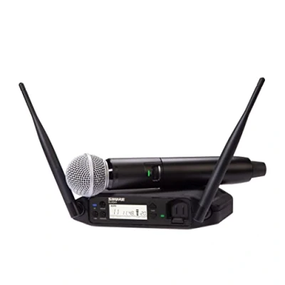 Imagen de Micrófono inalámbrico Shure GLXD24+/SM58 para iglesias, karaoke y voces Batería de 12 horas, alcance 30m vocal SM58, receptor canal único.