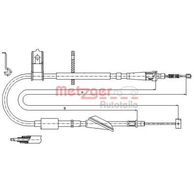 Imagen de METZGER 17.5046 Cable de Freno Mano Atrás izquierda 1532/1285 COFLE