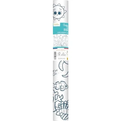 Imagen de Clairefontaine ES Avenue Mandarine gy081 C graffy Roll 90 g, rollos de papel para colorear, Póster 5 m x 0,35 m, fieltro y schreibstifte Adecuado, 1 pieza, piratas sirenas