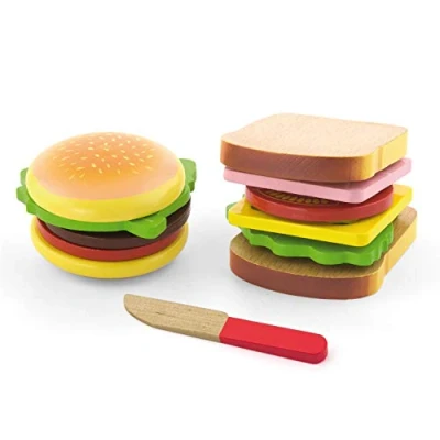 Imagen de Viga Toys 50810 Set de hamburguesa y sándwich (11 piezas) , color/modelo surtido
