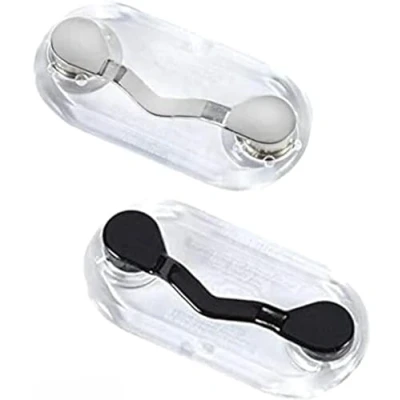Imagen de Dzxin Magnético Gafas Soporte, 2 PCS Soporte Acero Inoxidable, Portátil Sol para Gafas, Sol, de Lectura, Auriculares, Tarjeta Identificación