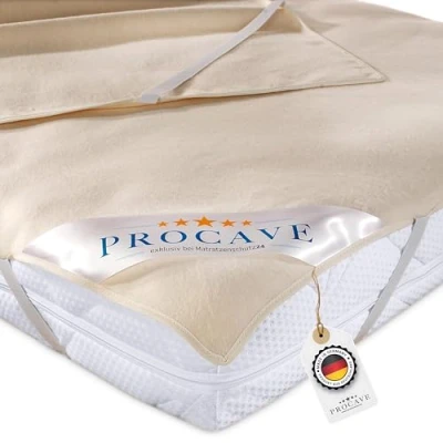 Imagen de PROCAVE Funda de Molton para colchón, Protección colchón 100% algodón, Protector la Cama, Made in Germany, 80x200cm