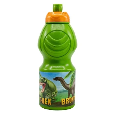 Imagen de ALMACENESADAN, 4940, Pack vuelta al cole, regalo navidad; compuesto por Botella sport 400ml multicolor, producto reutilizable, sin BPA; de la licencia (Dinosaurio)