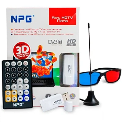 Imagen de Npg Tech 30E40TV HDTV US30D0 Sintonizador de televisión Externo (DVB T, USB, VGA, Direct X), Blanco