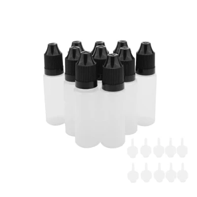 Imagen de Pxyelec Botellas de plástico con Tapa presión LDPE, 15 ml, 10 Unidades