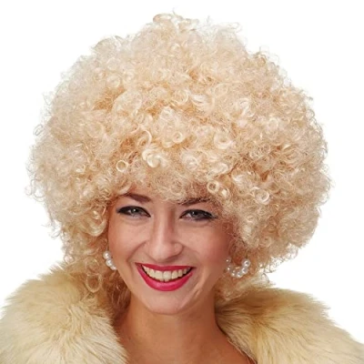 Imagen de WIG ME UP Peluca Afro Rubio Claro Funk Disco años 70 80 Foxy Brown PW0011 P02