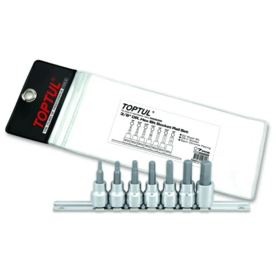 Imagen de Juego de llaves vaso 1/2&quot; TOPTUL 3/8 7Stk 1/8 5/32 3/16 7/32 1/4 5/16 pulgadas