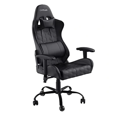 Imagen de Trust Gaming GXT 708 Resto Silla Gaming, Giratoria Completa de 360 con Cojines Extraíbles, Bloqueo, Ajustable en Altura para Juegos, PC Negro