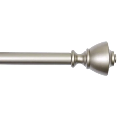 Imagen de Amazon Basics Barra de Cortina 2.54 cm diámetro, con terminales en Forma urna, 91.4 a 183 cm, Níquel