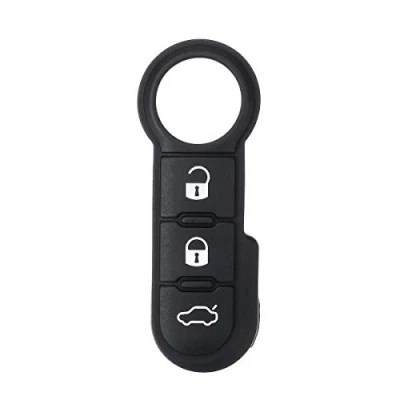 Imagen de Carcasa de goma para llave coche con 3 botones Fiat 500 Panda Abarth Punto