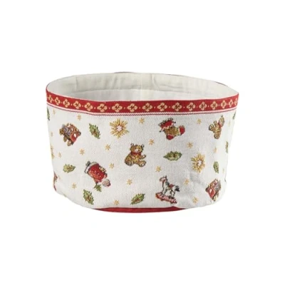 Imagen de Villeroy &amp; Boch Toy&#039;s Delight Cesta de tapiz para pan Bolsa algodón y poliéster, puede lavarse a máquina hasta 40 C, rojo/varios colores, 15 x 23 cm