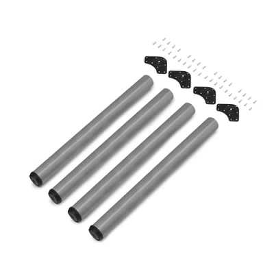 Imagen de Emuca patas de mesa regulables Ø60x830mm, kit 4 acero, altura regulable 830 850mm, pintado aluminio