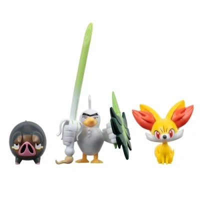 Imagen de Pokémon Juego de 3 Figuras Batalla: Cuenta con Batalla Fennekin y Lechonk 2 Pulgadas Sirfetch&#039;d