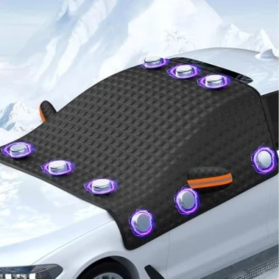 Imagen de ZGXNE Protector para Parabrisas BMW 5 Series G31 Touring 2017 2023,Protector Hielo Nieve,Funda Plegable Parabrisa Delantero,Nieve,Hielo,Escarcha,Protección UV,A/Black